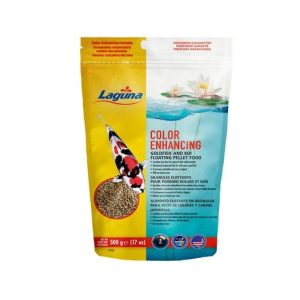 Granulés flottants pour rehausser les couleurs des poissons rouges et des koïs, 500g – Laguna