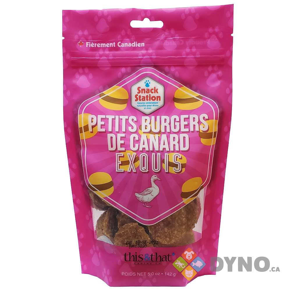 Gâterie Petits Burgers de Canard, 142 g – Snack Station