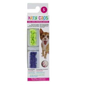 Protège-Griffes pour Chat, Vert et Bleu – Kitty Caps
