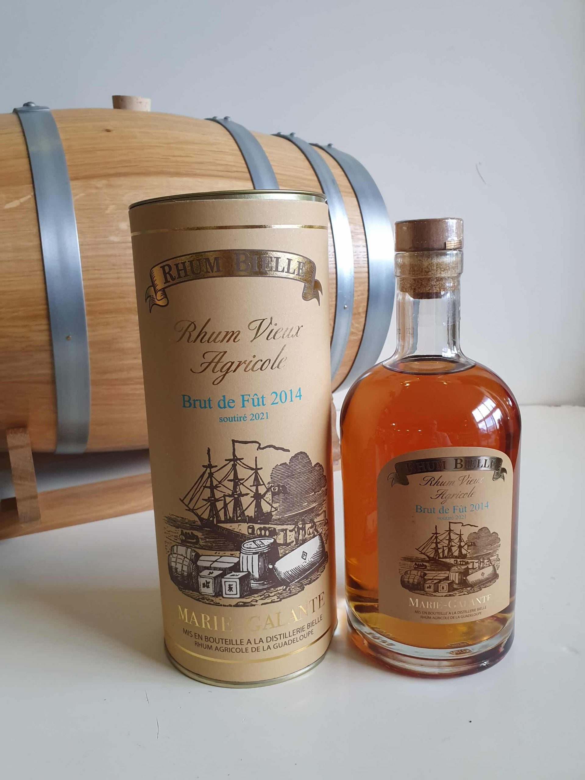RHUM VIEUX BIELLE 70 CL 56.2° MILLESIME 2014 BRUT DE FUT – Image 2