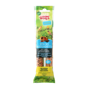 Bâtonnets pour serins, saveur de fruits, 60 g, paquet de 2 – Living World