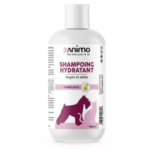 Shampoing Hydratant pour Chiens et Chats, Argan et Aloès, 500ml – Zanimo