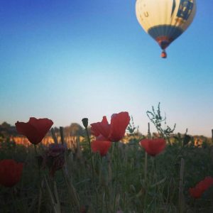 Champagne Cuillier : vol en montgolfière