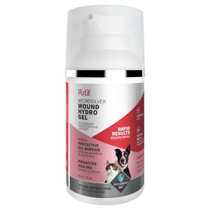 Gel Hydratant Antibactérien pour les Plaies avec Microsilver pour Chiens et Chats, 30ml – PurLif Pet