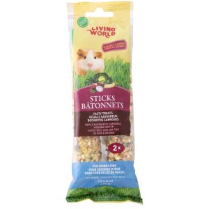 Bâtonnets pour Cochons d’Inde, Saveur de Légumes, Paquet de 2 – Living World