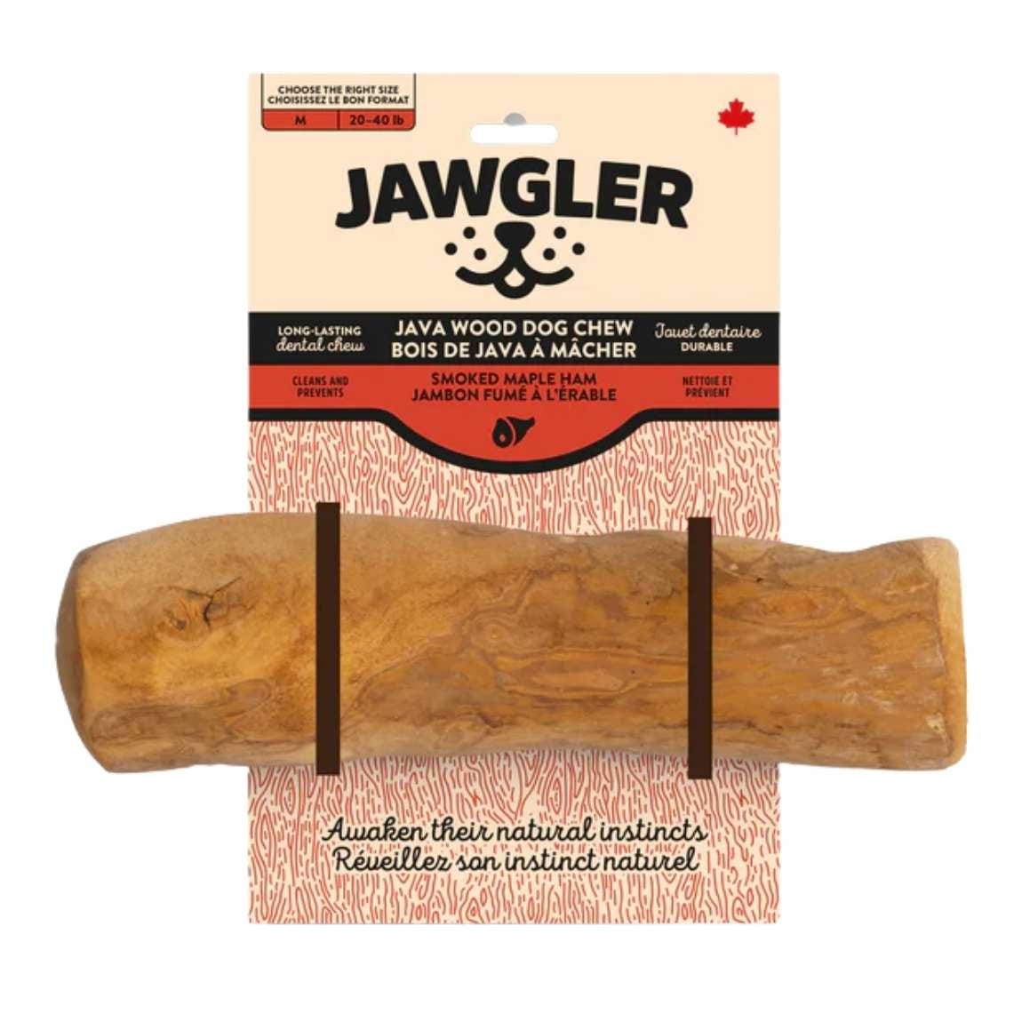 Bois de Java à Mâcher pour Chiens, Jambon Fumé à l’Érable – Jawgler