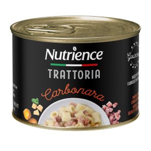 Conserve pour Chiens, Pâtes Carbonara, Oeufs et Fromage, 190 g – Nutrience Trattoria