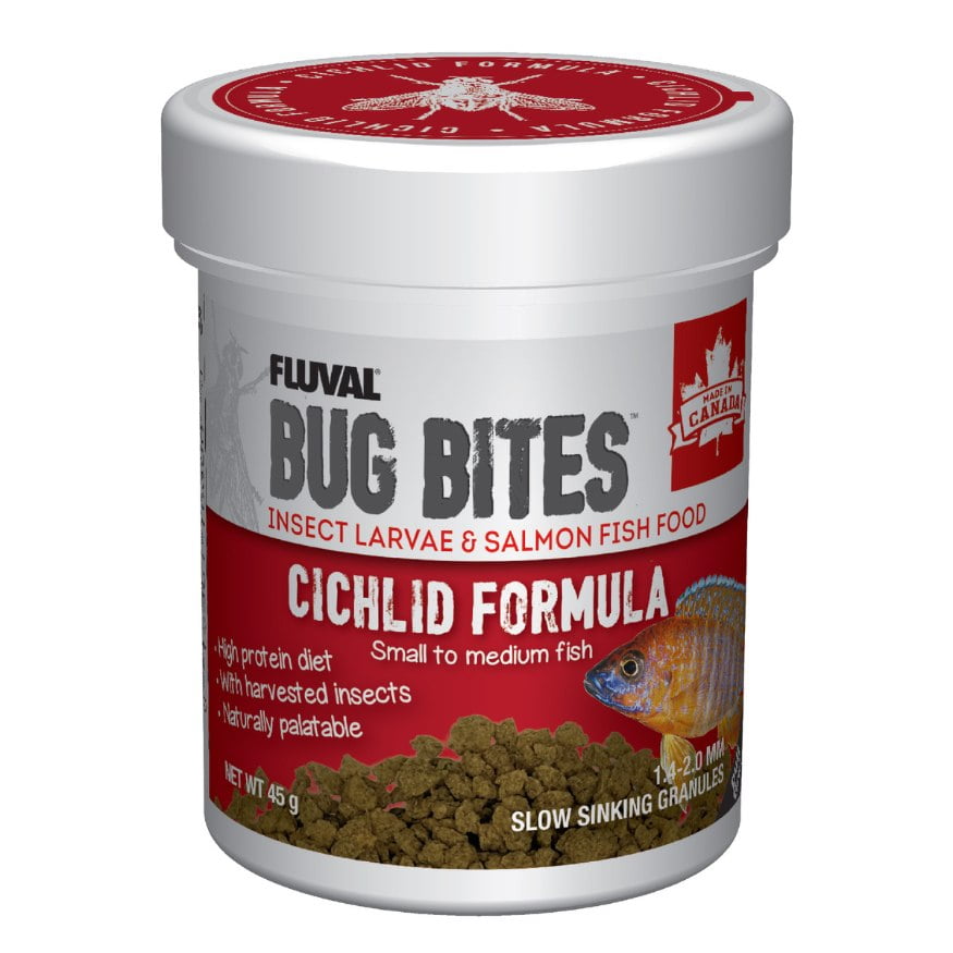 Microgranulés pour cichlidés de petite à moyenne taille 45 g – Fluval Bug Bites – Image 2