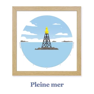 Horloge des marées (visuel évolutif pleine / basse mer) – Chausey