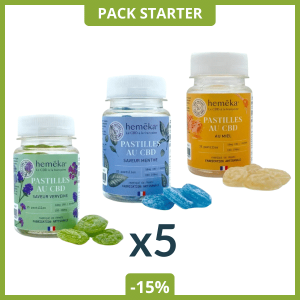 Pack Starter Pastilles au CBD – 3 saveurs – Hemeka