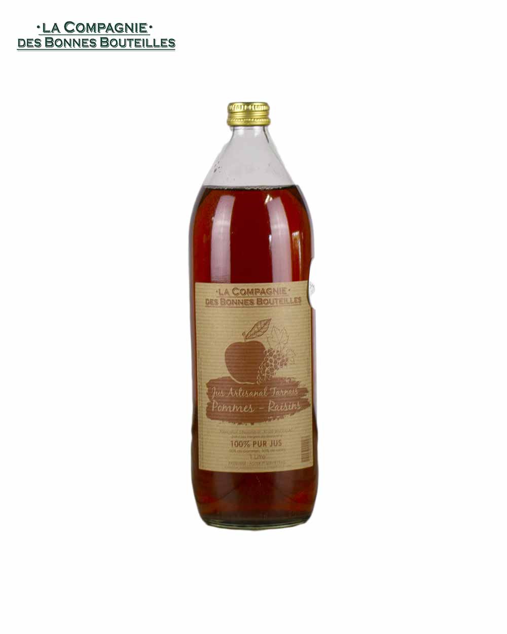 Vergers du Bosquet Jus de pomme raisin 1L – Image 2