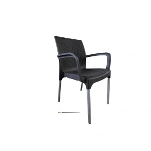 Chaise en plastique avec accoudoirs – robuste – empilable