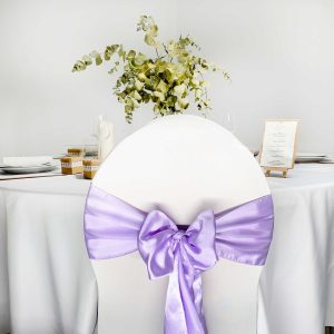 Nœud de chaise en satin – couleur Lavande