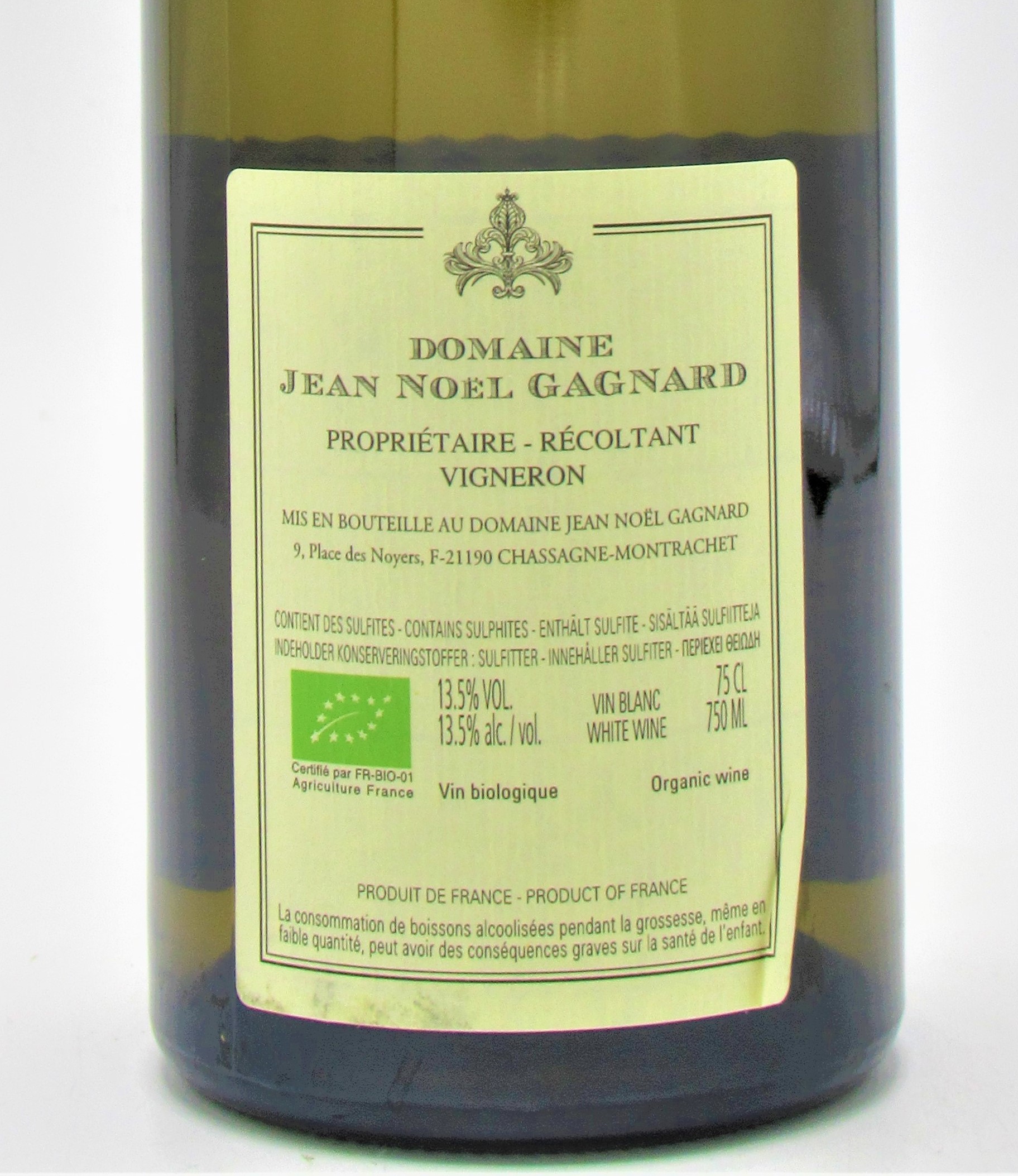Chassagne Montrachet Blanc bio Champ Derrière Domaine Jean Noël Gagnard 2021 – Image 3